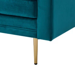 Pelham Teal Blue Velvet Fabric Sofa -Daals Shop 0092
