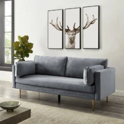 Pelham Grey Velvet Fabric Sofa 19 Pelham Grey Velvet Fabric Sofa -Daals Shop 20217557