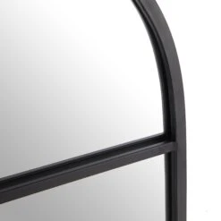 Portobello Arched Full Length Metal Frame Window Mirror 180 X 140 Cm, Black -Daals Shop 2MIRR 280 BLACK detail1