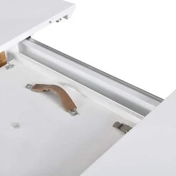 Grenchen Round To Oval 4 To 6-Seater White High Gloss Extendable Dining Table -Daals Shop 71WdvQO2MzL. AC SL1500