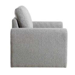 Hampstead Grey Boucle Curved Armchair -Daals Shop ACH 2161 GREY BOUCLE WB3