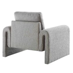 Hampstead Grey Boucle Curved Armchair -Daals Shop ACH 2161 GREY BOUCLE WB4