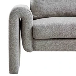 Hampstead Grey Boucle Curved Armchair -Daals Shop ACH 2161 GREY BOUCLE detail1