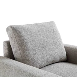 Hampstead Grey Boucle Curved Armchair -Daals Shop ACH 2161 GREY BOUCLE detail2
