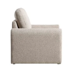 Hampstead Taupe Boucle Curved Armchair -Daals Shop ACH 2161 TAUPE BOUCLE WB3