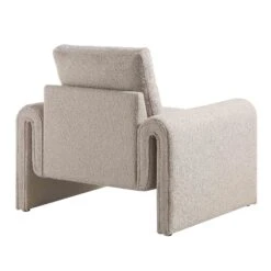 Hampstead Taupe Boucle Curved Armchair -Daals Shop ACH 2161 TAUPE BOUCLE WB4