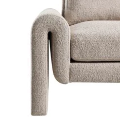 Hampstead Taupe Boucle Curved Armchair -Daals Shop ACH 2161 TAUPE BOUCLE detail5