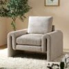 Hampstead Taupe Boucle Curved Armchair -Daals Shop ACH 2161 TAUPE BOUCLE main