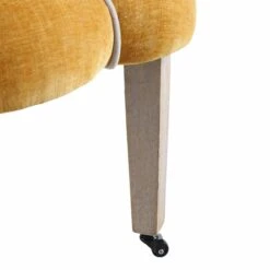 Barnard Scalloped Clam Chair, Mustard Chenille -Daals Shop ACH 2163 MUSTARD CHENILLE detail3