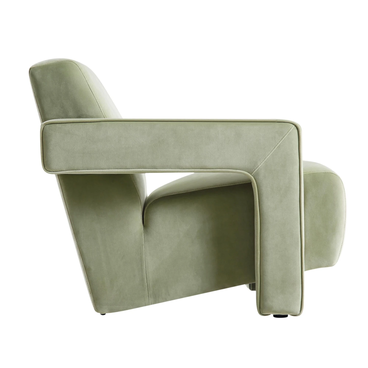 Brompton Sculptural Armchair, Lichen Velvet 9 Brompton Sculptural Armchair, Lichen Velvet - Image 7