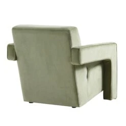 Brompton Sculptural Armchair, Lichen Velvet 21 Brompton Sculptural Armchair, Lichen Velvet -Daals Shop ACH 2173 LICHEN VEL WB4