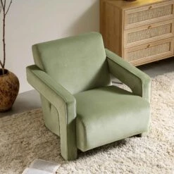 Brompton Sculptural Armchair, Lichen Velvet 16 Brompton Sculptural Armchair, Lichen Velvet -Daals Shop ACH 2173 LICHEN VEL scene2
