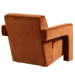 Brompton Sculptural Armchair, Rust Velvet 21 Brompton Sculptural Armchair, Rust Velvet -Daals Shop ACH 2173 RUST VEL WB4