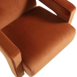 Brompton Sculptural Armchair, Rust Velvet 23 Brompton Sculptural Armchair, Rust Velvet -Daals Shop ACH 2173 RUST VEL detail2