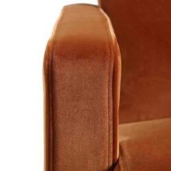 Brompton Sculptural Armchair, Rust Velvet 25 Brompton Sculptural Armchair, Rust Velvet -Daals Shop ACH 2173 RUST VEL detail4