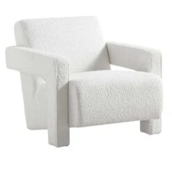 Brompton Sculptural Armchair, White Boucle -Daals Shop ACH 2173 WHITE BOUCLE WB2