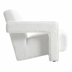 Brompton Sculptural Armchair, White Boucle -Daals Shop ACH 2173 WHITE BOUCLE WB3