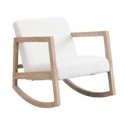 Fyne Ecru Boucle Rocking Armchair -Daals Shop ACH 38 ECRUBOUCLE WB1