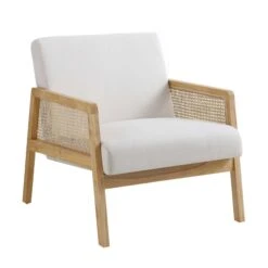 Fyne Beige Fabric Natural Frame Rattan Armchair 16 Fyne Beige Fabric Natural Frame Rattan Armchair -Daals Shop ACH 608 BEIGEFAB NAT WB1