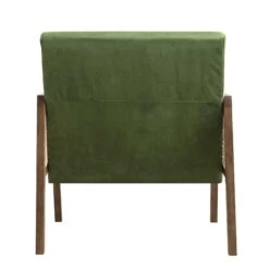 Fyne Moss Green Velvet Walnut Frame Rattan Armchair 21 Fyne Moss Green Velvet Walnut Frame Rattan Armchair -Daals Shop ACH 608 GREENVEL WALN WB5