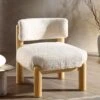 Okja Ecru Sherpa Faux Shearling Accent Chair 2 Okja Ecru Sherpa Faux Shearling Accent Chair -Daals Shop ACH 728 WHITE SHERPA main