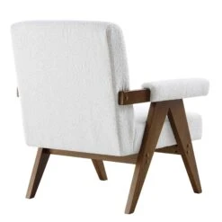 Chinnor White Boucle Accent Chair -Daals Shop ACH 729 WHITE BOUCLE WB4