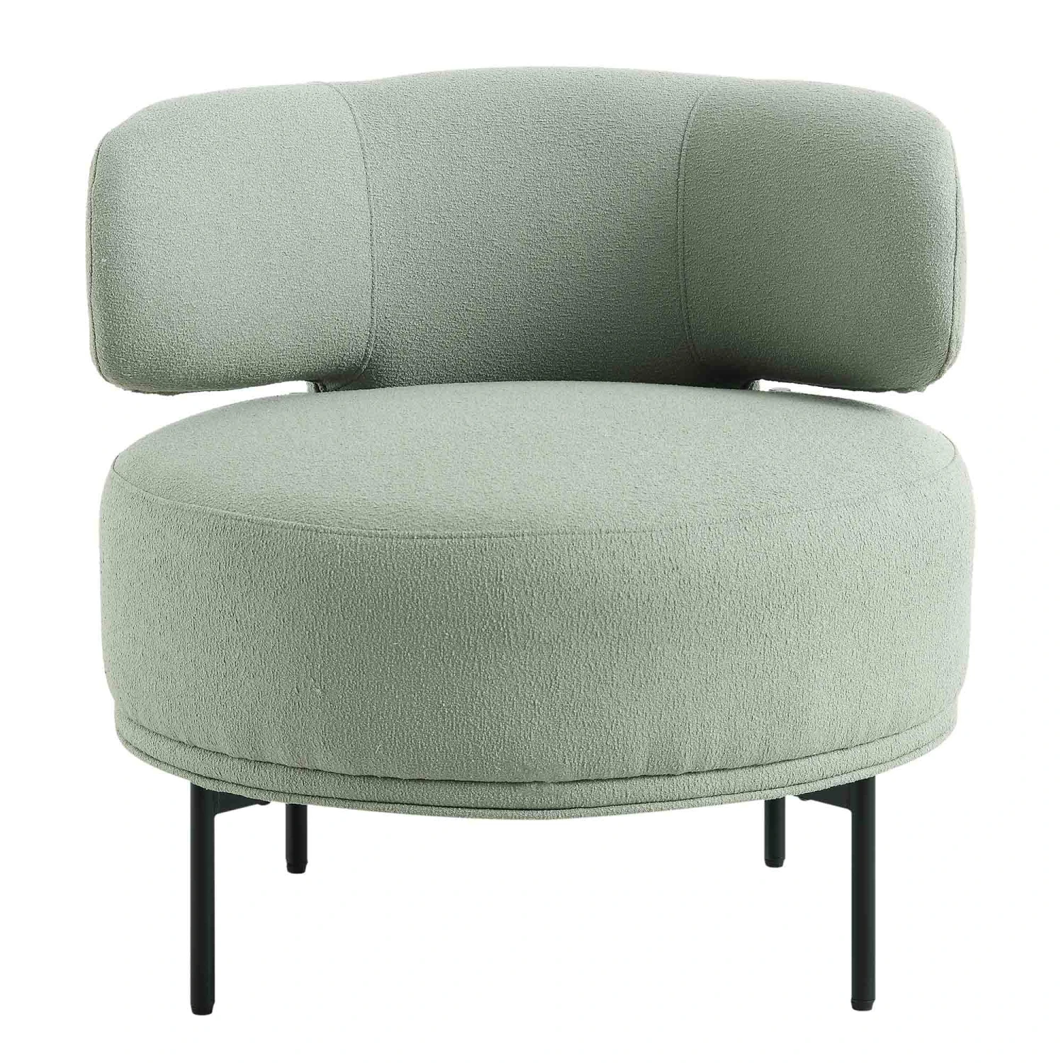 Penn Sage Green Boucle Wing Back Accent Chair 6 Penn Sage Green Boucle Wing Back Accent Chair - Image 4