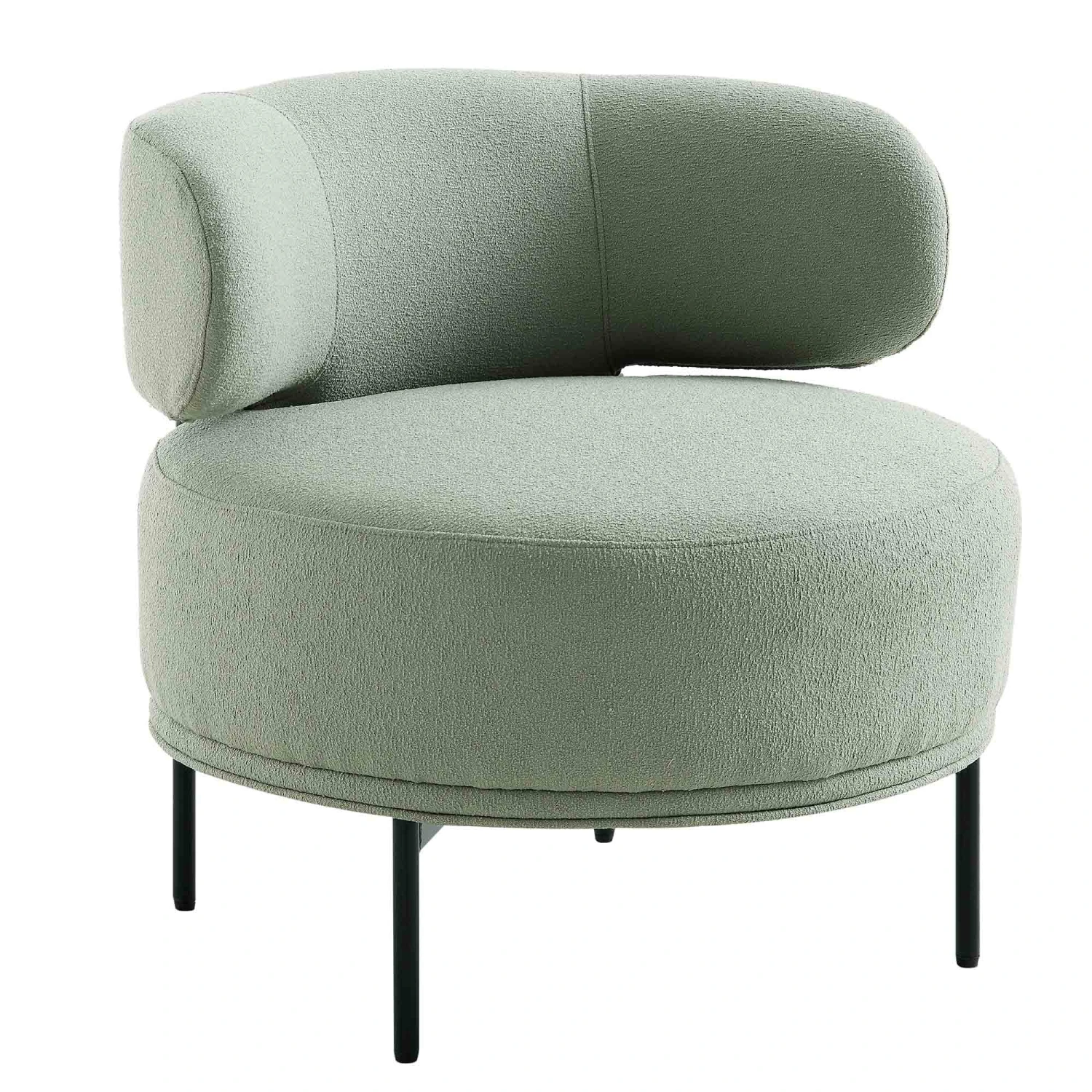 Penn Sage Green Boucle Wing Back Accent Chair 8 Penn Sage Green Boucle Wing Back Accent Chair - Image 6