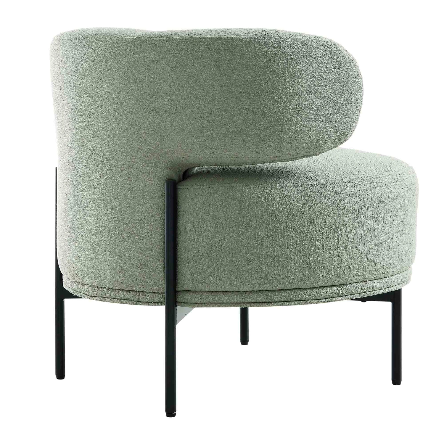 Penn Sage Green Boucle Wing Back Accent Chair 11 Penn Sage Green Boucle Wing Back Accent Chair - Image 9