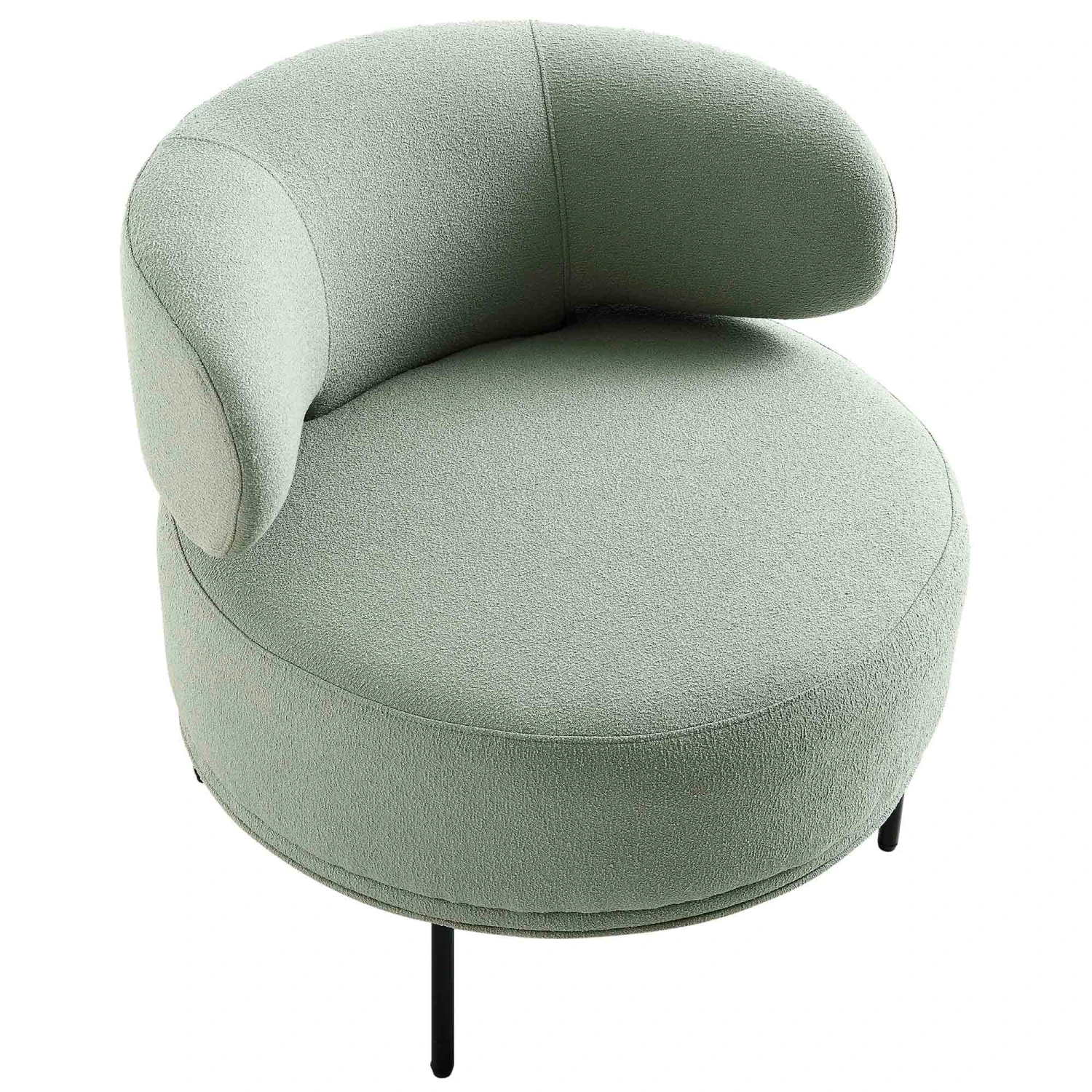 Penn Sage Green Boucle Wing Back Accent Chair 9 Penn Sage Green Boucle Wing Back Accent Chair - Image 7