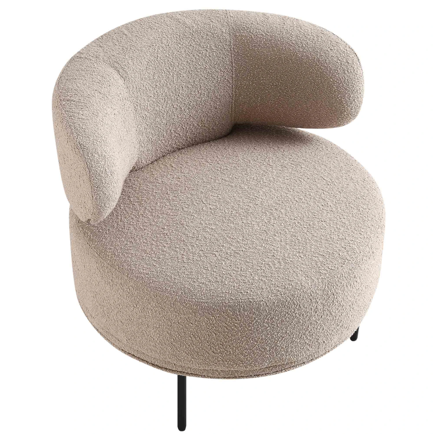 Penn Taupe Boucle Wing Back Accent Chair 8 Penn Taupe Boucle Wing Back Accent Chair - Image 6