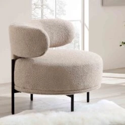 Penn Taupe Boucle Wing Back Accent Chair 16 Penn Taupe Boucle Wing Back Accent Chair -Daals Shop ACH 750 TAUPE BOUCLE scene2