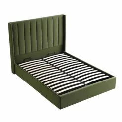 Wilton Moss Green Velvet Ottoman Storage Bed -Daals Shop AH 017 MOSS VEL WB4