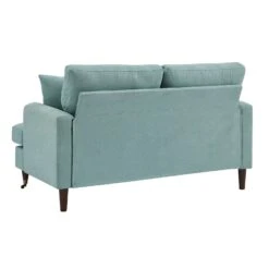 Brigette 2-Seater Mint Soft Brushed Sofa With Antique Brass Castor Legs 16 Brigette 2-Seater Mint Soft Brushed Sofa With Antique Brass Castor Legs -Daals Shop AYSF 010 MINT VEL 2ST 3