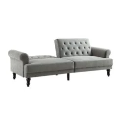 Hanney 3-Seater Chesterfield Sofabed In Grey Velvet 25 Hanney 3-Seater Chesterfield Sofabed In Grey Velvet -Daals Shop AYSF 011 GREY VEL WB3