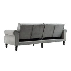 Hanney 3-Seater Chesterfield Sofabed In Grey Velvet 32 Hanney 3-Seater Chesterfield Sofabed In Grey Velvet -Daals Shop AYSF 011 GREY VEL WB6