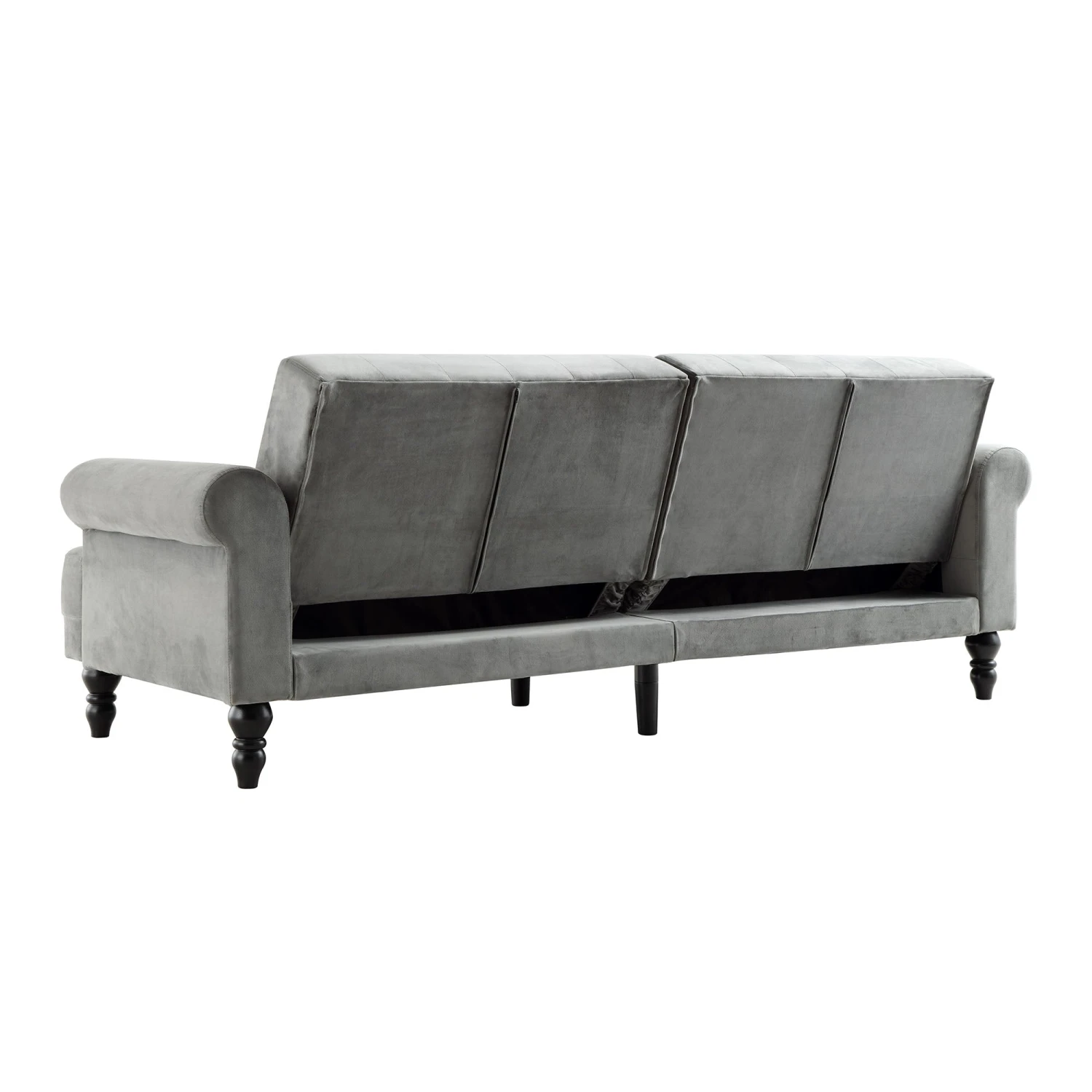 Hanney 3-Seater Chesterfield Sofabed In Grey Velvet 15 Hanney 3-Seater Chesterfield Sofabed In Grey Velvet - Image 13