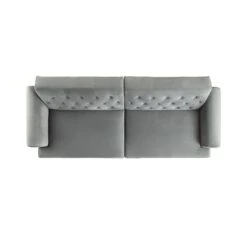 Hanney 3-Seater Chesterfield Sofabed In Grey Velvet 30 Hanney 3-Seater Chesterfield Sofabed In Grey Velvet -Daals Shop AYSF 011 GREY VEL WB7