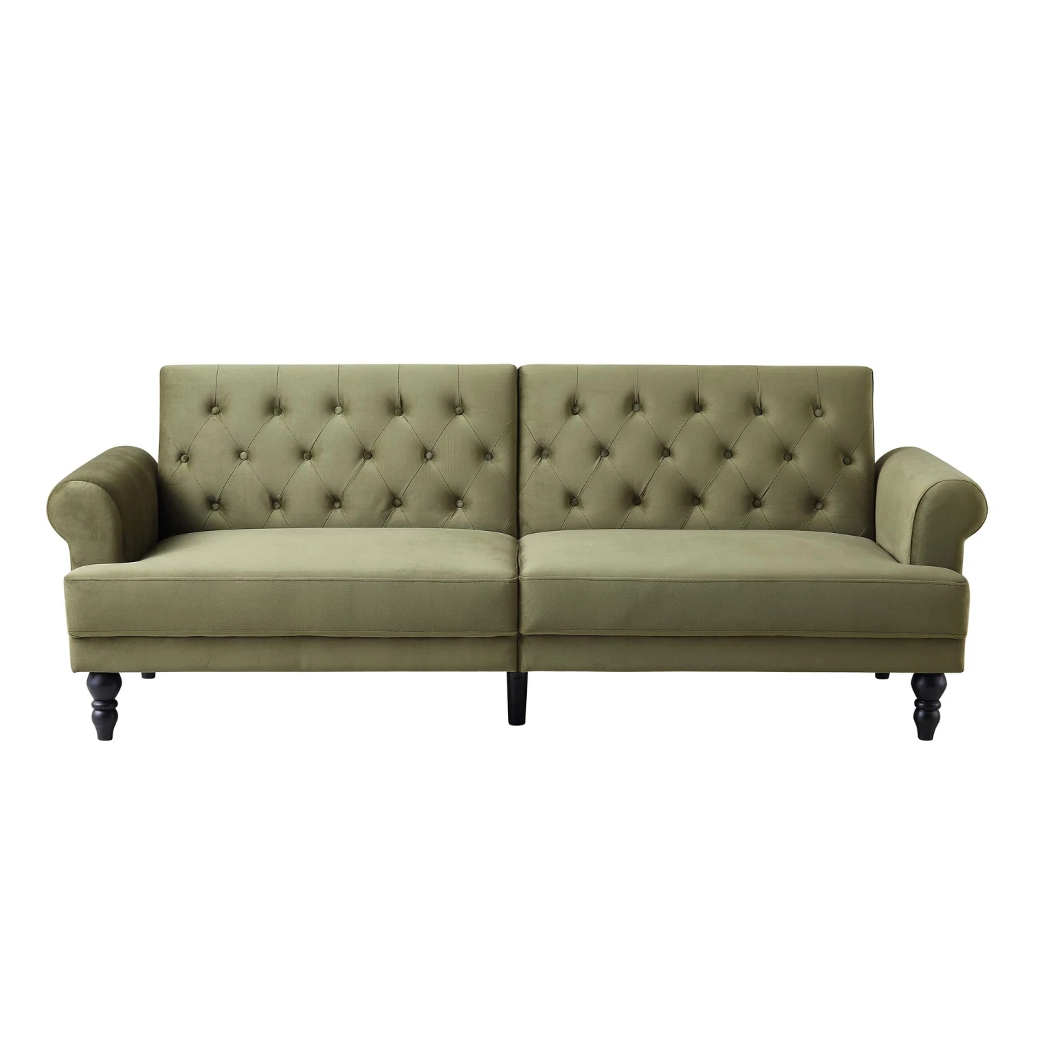 Hanney 3-Seater Chesterfield Sofabed In Moss Green Velvet 6 Hanney 3-Seater Chesterfield Sofabed In Moss Green Velvet - Image 4