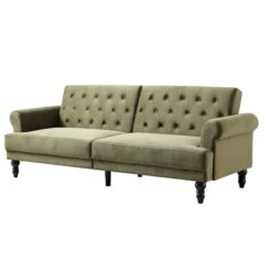 Hanney 3-Seater Chesterfield Sofabed In Moss Green Velvet 24 Hanney 3-Seater Chesterfield Sofabed In Moss Green Velvet -Daals Shop AYSF 011 MOSSGREEN VEL WB2
