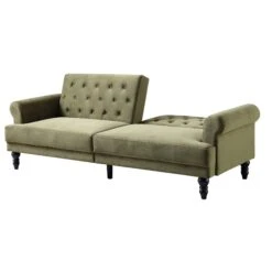 Hanney 3-Seater Chesterfield Sofabed In Moss Green Velvet 25 Hanney 3-Seater Chesterfield Sofabed In Moss Green Velvet -Daals Shop AYSF 011 MOSSGREEN VEL WB3