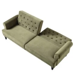 Hanney 3-Seater Chesterfield Sofabed In Moss Green Velvet 26 Hanney 3-Seater Chesterfield Sofabed In Moss Green Velvet -Daals Shop AYSF 011 MOSSGREEN VEL WB4