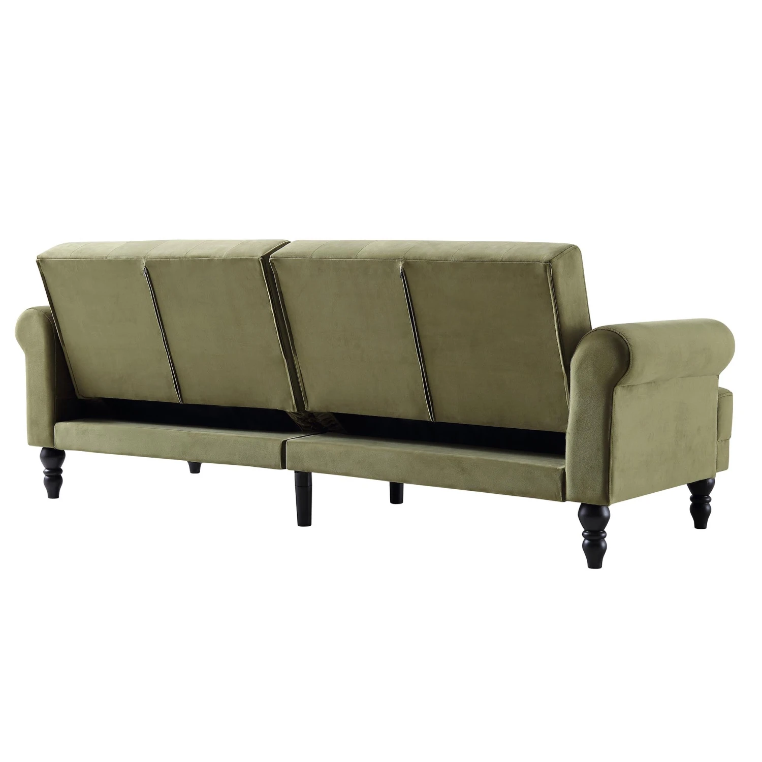 Hanney 3-Seater Chesterfield Sofabed In Moss Green Velvet 14 Hanney 3-Seater Chesterfield Sofabed In Moss Green Velvet - Image 12