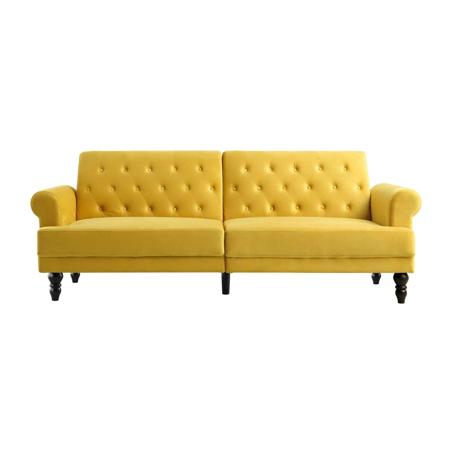 Hanney 3-Seater Chesterfield Sofabed In Mustard Yellow Velvet 11 Hanney 3-Seater Chesterfield Sofabed In Mustard Yellow Velvet - Image 9