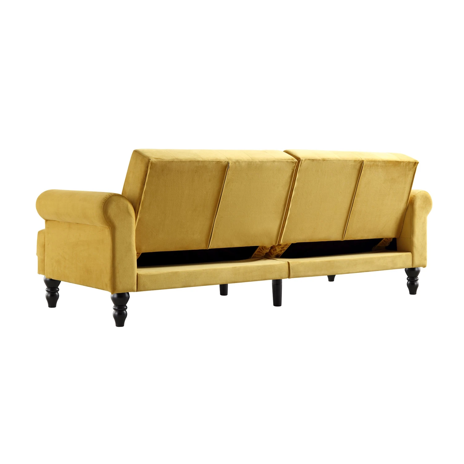 Hanney 3-Seater Chesterfield Sofabed In Mustard Yellow Velvet 18 Hanney 3-Seater Chesterfield Sofabed In Mustard Yellow Velvet - Image 16