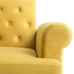 Hanney 3-Seater Chesterfield Sofabed In Mustard Yellow Velvet 40 Hanney 3-Seater Chesterfield Sofabed In Mustard Yellow Velvet -Daals Shop AYSF 011 MUSTARD VEL detail3