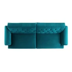Hanney 3-Seater Chesterfield Sofabed In Teal Velvet -Daals Shop AYSF 011 TEAL VEL WB7