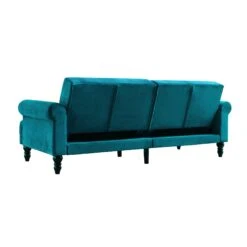 Hanney 3-Seater Chesterfield Sofabed In Teal Velvet -Daals Shop AYSF 011 TEAL VEL WB8