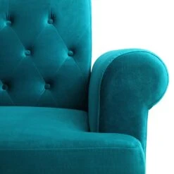Hanney 3-Seater Chesterfield Sofabed In Teal Velvet -Daals Shop AYSF 011 TEAL VEL detail3