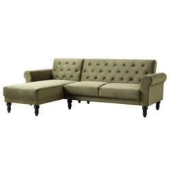 Hanney Chesterfield Chaise Sofabed In Moss Green Velvet 24 Hanney Chesterfield Chaise Sofabed In Moss Green Velvet -Daals Shop AYSF 012 MOSSGREEN VEL WB2